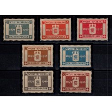 ALEMANIA 1916 ESTADO DE WURTTEMBERG Yv. 71/7 SERIE COMPLETA NUEVA CON GOMA 32.50 EUROS